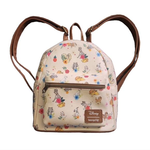 Loungefly Handbags - Loungefly Disney Pets Dogs & Cats Floral Backpack *FLAW